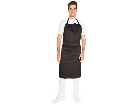 HYGOSTAR Tablier à bavette, polycoton, noir