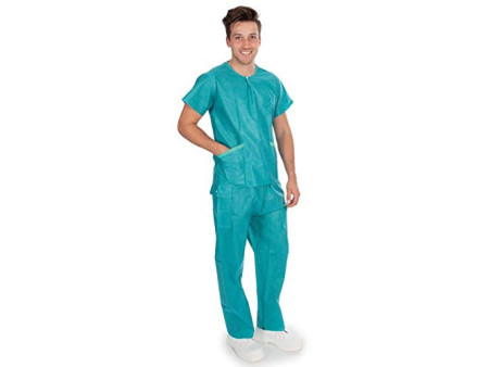 HYGOSTAR Pantalon de bloc opératoire, en SMS, vert, S