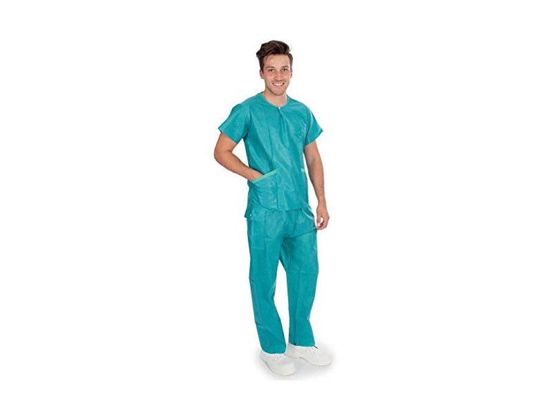 HYGOSTAR Pantalon de bloc opératoire, en SMS, vert, S