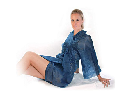 HYGOSTAR Kimono jetable, en non-tissé PP, bleu