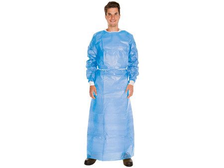 HYGOSTAR Blouse PP avec bande pour la nuque, XL, bleu