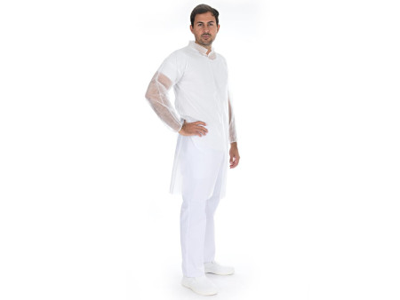 HYGONORM Blouse visiteur LIGHT avec boutons pression, blanc