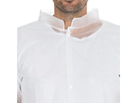 HYGONORM Blouse visiteur LIGHT avec boutons pression, blanc