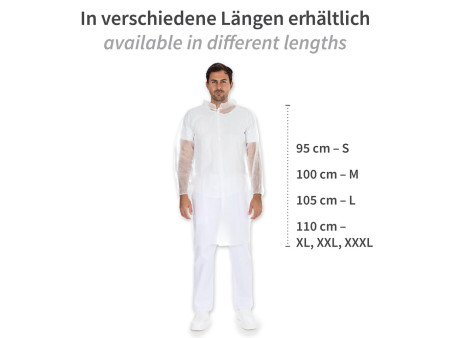 HYGONORM Blouse visiteur LIGHT avec boutons pression, blanc
