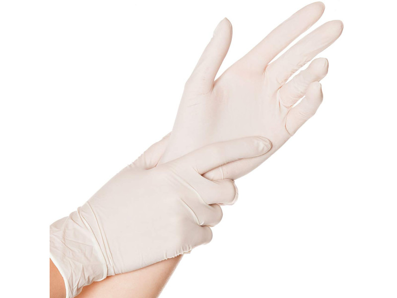 HYGOSTAR Gant latex SKIN, XL, poudré, blanc