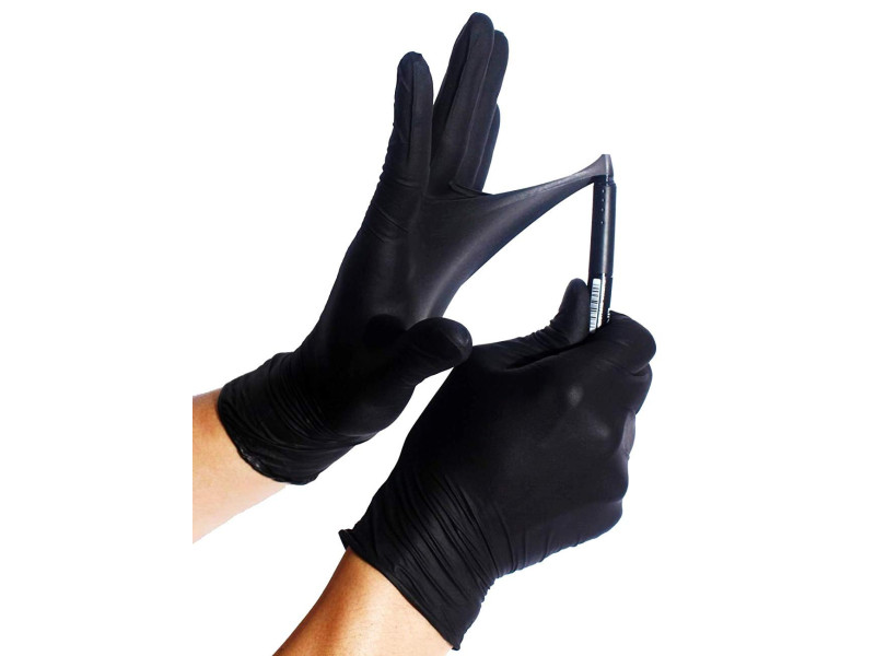 HYGOSTAR Gant nitrile EXTRA SAFE, XL, sans poudre, noir