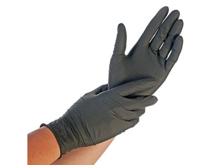 HYGONORM Gant nitrile SAFE FIT, XL, sans poudre, noir