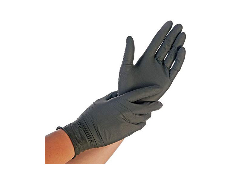 HYGONORM Gant nitrile SAFE FIT, XL, sans poudre, noir