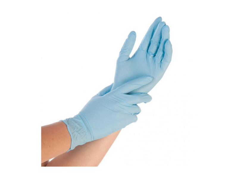 HYGONORM Gant nitrile ALLFOOD SAFE, L, sans poudre, bleu