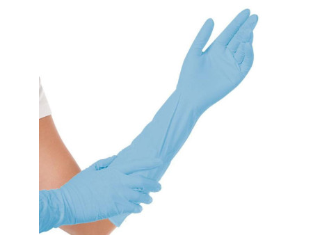 HYGOSTAR Gant nitrile EXTRA SAFE SUPERLONG, L, bleu