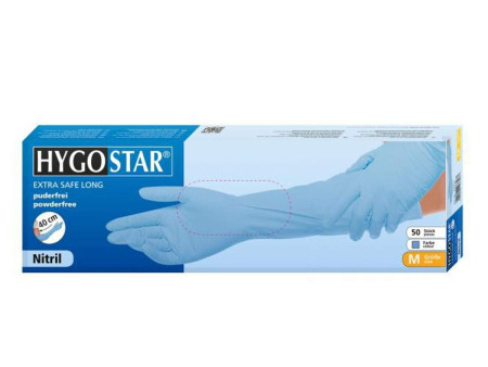 HYGOSTAR Gant nitrile EXTRA SAFE SUPERLONG, L, bleu