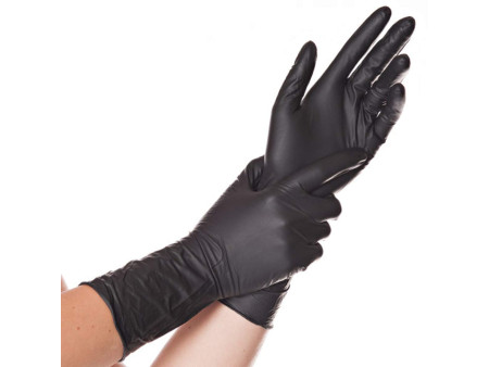 HYGOSTAR Gant nitrile SAFE LONG, M, sans poudre, bleu
