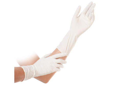 HYGOSTAR Gant nitrile SAFE LONG, M, sans poudre, bleu