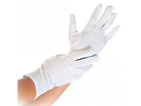 HYGOSTAR Gant en coton Blanc, M, blanc