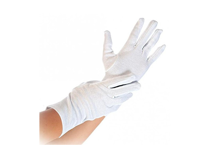 HYGOSTAR Gant en coton Blanc, M, blanc