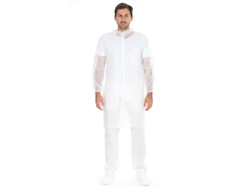 HYGOSTAR Blouse visiteur avec fermeture autoagrippante, L