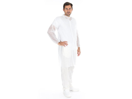 HYGOSTAR Blouse visiteur avec fermeture autoagrippante, L