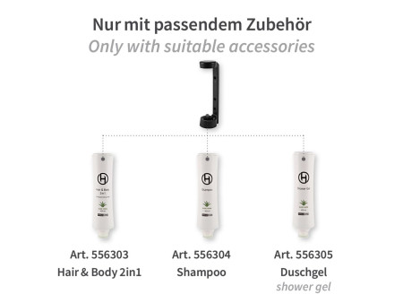 HYGOSTAR Support mural pour flacon Squeeze HYGOSTAR, noir