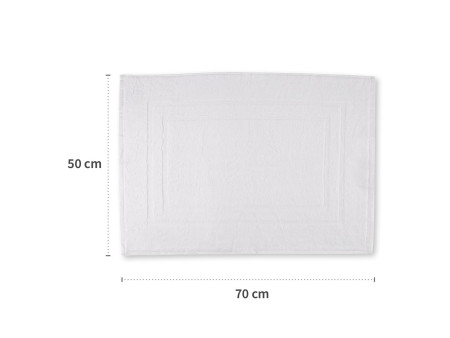 HYGOSTAR Tapis de bain, 500 x 700 mm, en coton, blanc