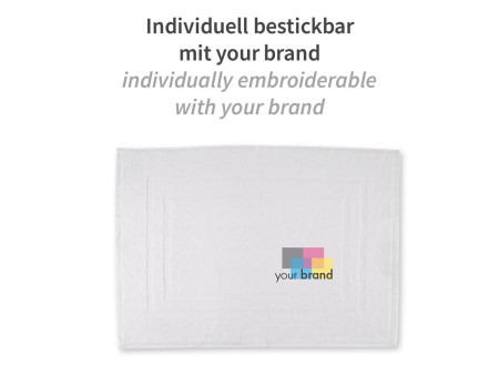 HYGOSTAR Tapis de bain, 500 x 700 mm, en coton, blanc