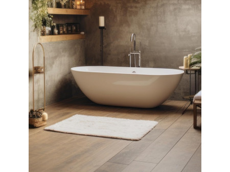 HYGOSTAR Tapis de bain, 500 x 700 mm, en coton, blanc