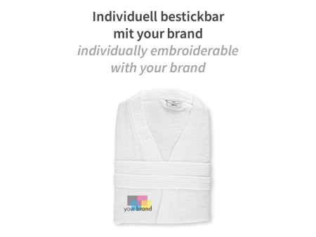HYGOSTAR Peignoir de bain Kimono, taille XL, en coton, blanc