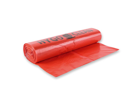 HYGOCLEAN Sac poubelle, 120 litres, en LDPE, rouge