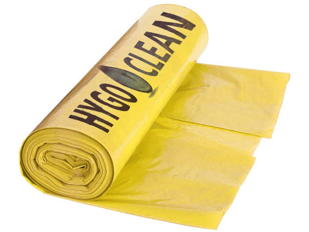 HYGOCLEAN Sac poubelle Light, 120 litres, en LDPE, jaune