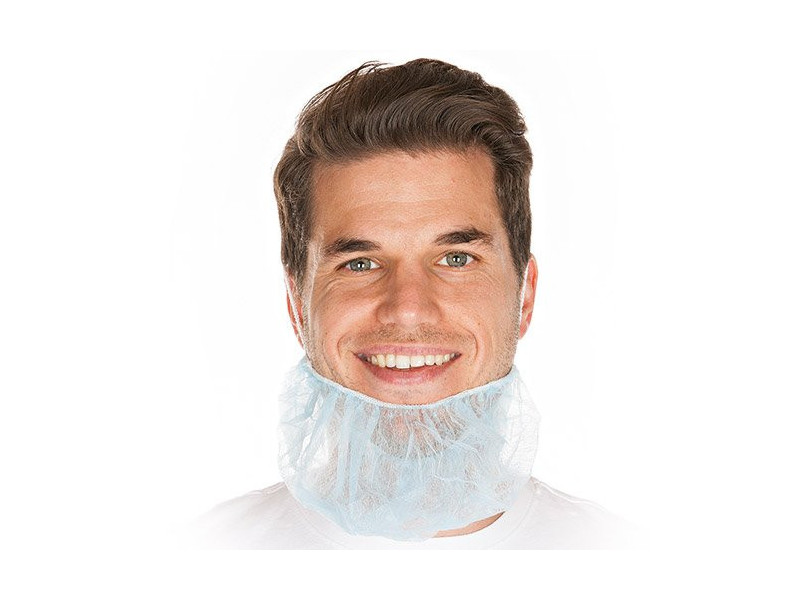 HYGOSTAR Couvre-barbe en PP non tissé, taille unique, bleu