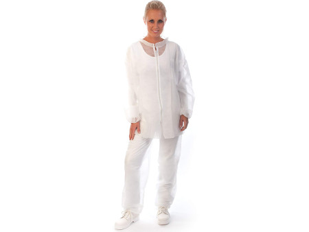 HYGOSTAR Pantalon à usage unique, en PP non tissé, blanc, L