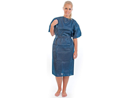 HYGOSTAR Blouse de patient PP, PP non tissé, taille L, bleu