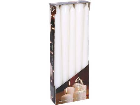 FLAVOUR by Gala Bougies de chandelier, 20 mm, par 10, blanc