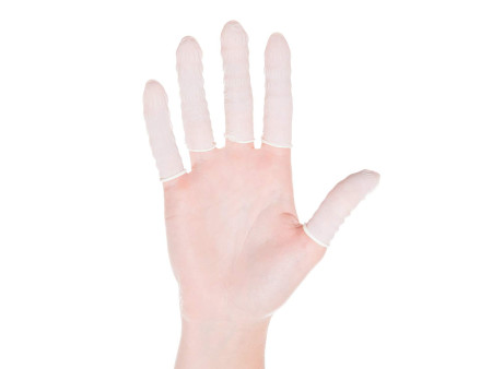 HYGOSTAR Doigtier nitrile, sans poudre, L, blanc