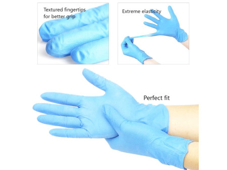 HYGONORM Gant nitrile Safe Fit, S, sans poudre, bleu