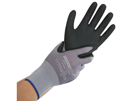 HYGOSTAR Gant de travail Ergo Flex, XL, gris/noir