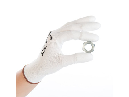 HYGOSTAR Gant de travail Ultra Flex Finger, XL, blanc