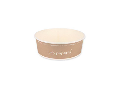 NATURE Star Bol à salade Only Paper, rond, 1,3 litre, marron