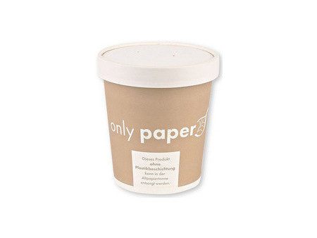 NATURE Star Couvercle pour gobelet à soupe Only Paper, blanc