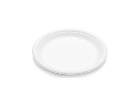 NATURE Star Assiette en canne à sucre Bordofino, rond, blanc