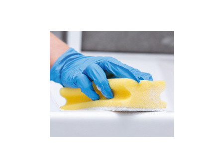 HYGOCLEAN Éponge Colour, non-tissé doux, bleu/blanc