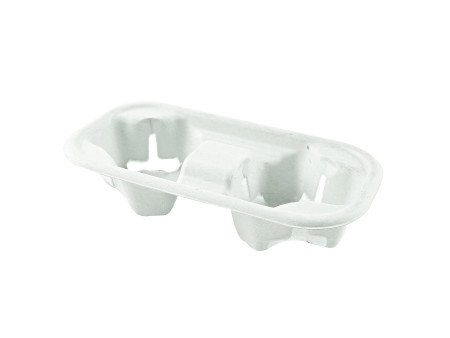 NATURE Star Porte-gobelets Double, canne à sucre, blanc