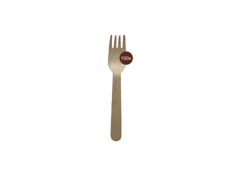NATURE Star Fourchette en bois ciré, longueur: 160 mm