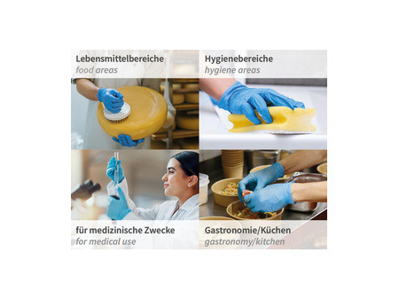 HYGOSTAR Gant en nitrile Rapid-On, XL, non poudré, bleu