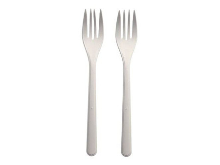 PAPSTAR Fourchette réutilisable, longueur: 185 mm, blanc