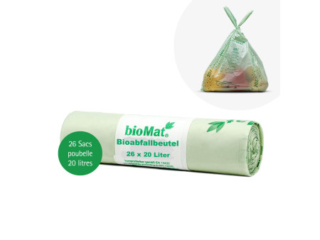 bioMAT Sac compostable, 20 litres, vert