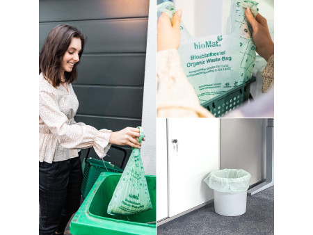 bioMAT Sac compostable, 20 litres, vert
