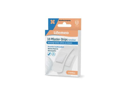 Lifemed Pansements 'Sensitive', blanc, pack de 10