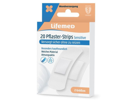 Lifemed Pansements 'Sensitive', blanc, pack de 20