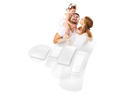 Lifemed Pansements 'Allround', pack de 100, mi-transparent