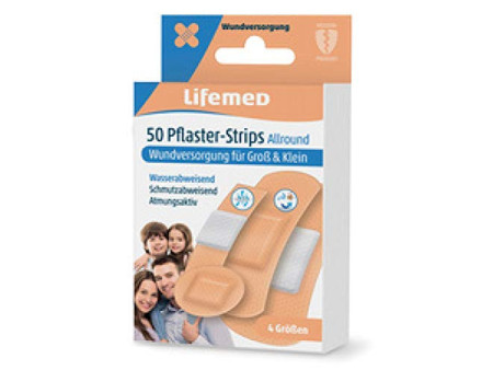 Lifemed Pansements 'Allround', pack de 100, couleur chair
